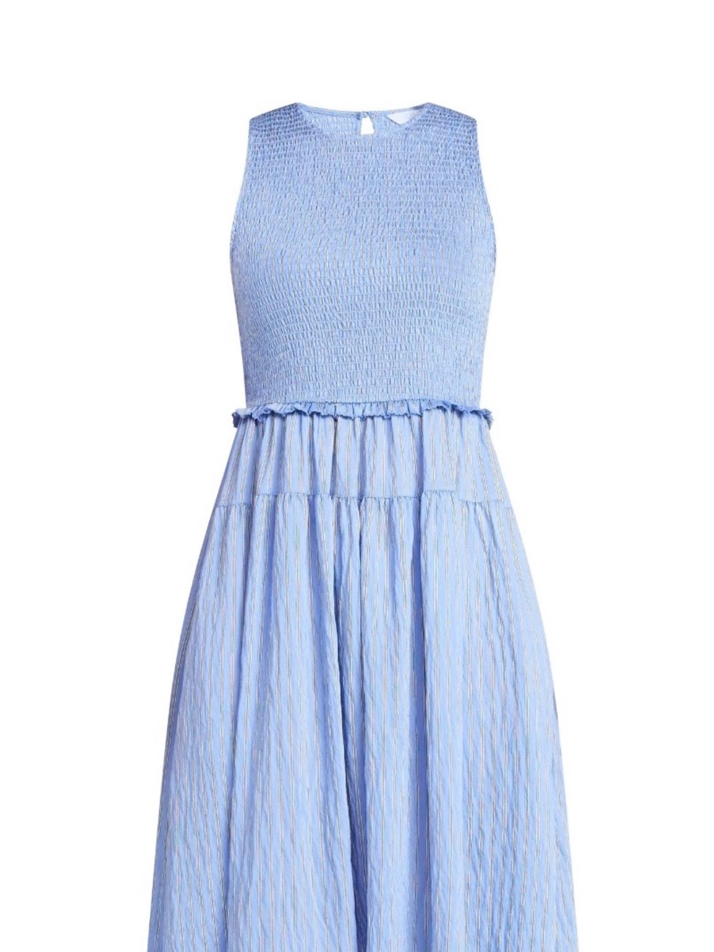 Time and Tru Tiered Skirt Ruffle Smocked Midi Dress Size XXL